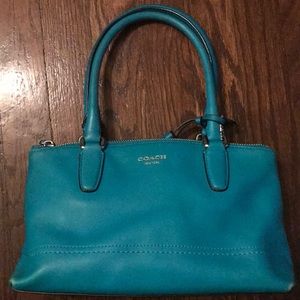 Teal Coach handbag